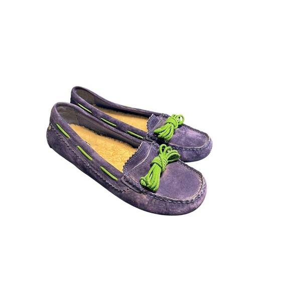 UGG Australia 1003739 Meena Driving Moccasins Blue Slip On Shoes Women's 6 - Picture 2 of 11